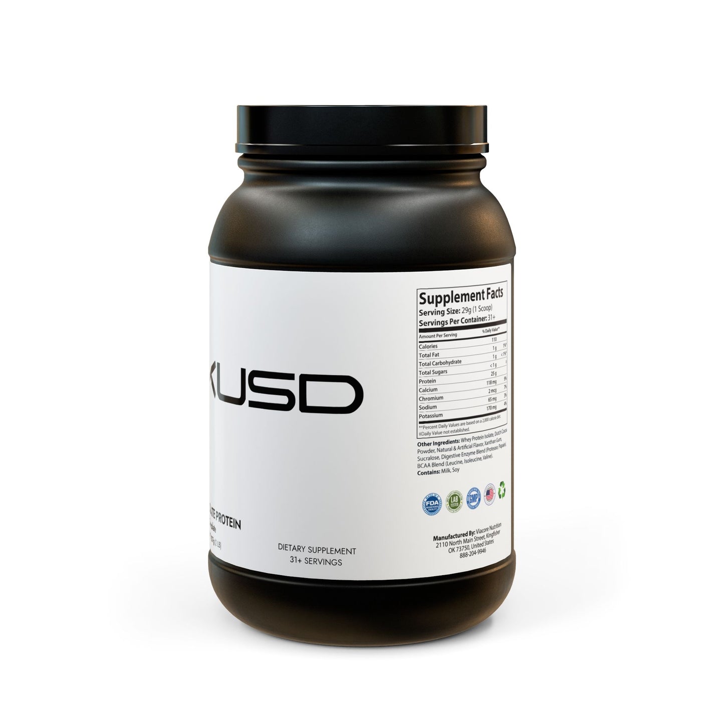 Whey Isolate Protein Supplement (907g, 2lb)