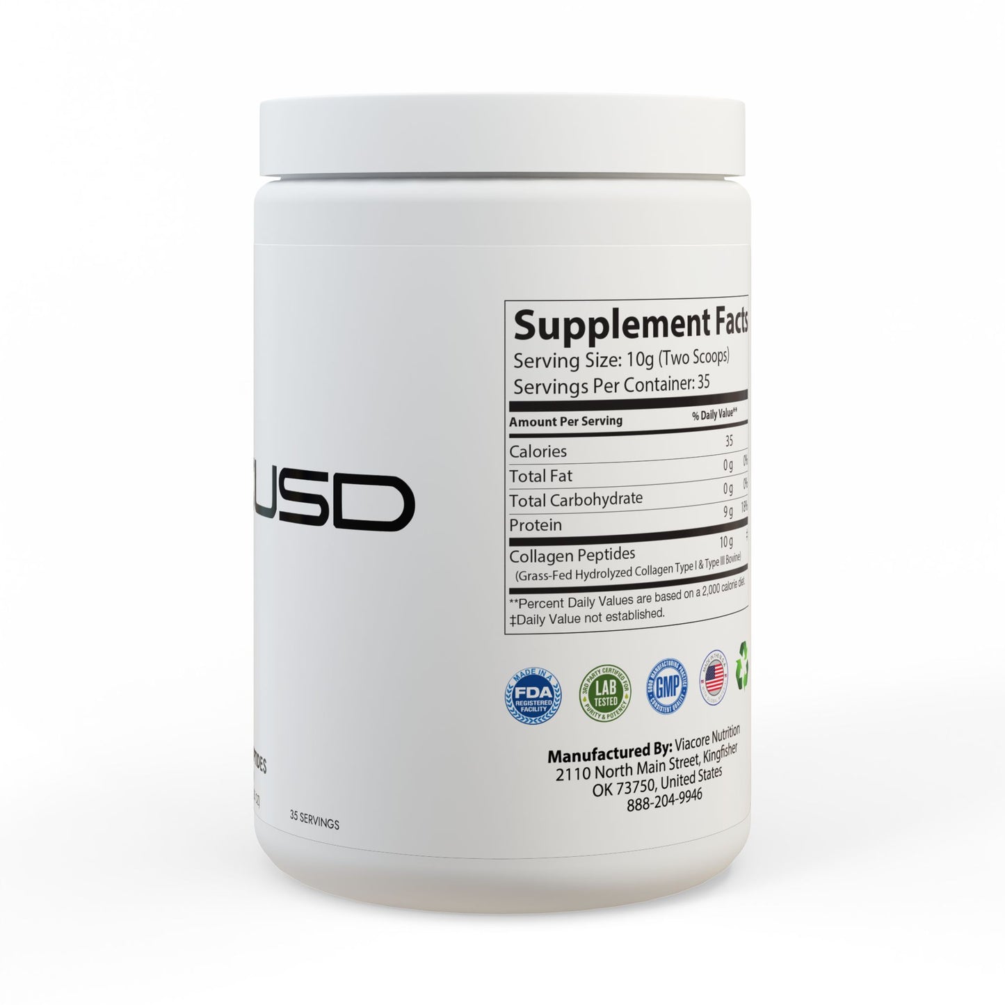 Collagen Peptides Type I & III Supplement (350g, 12.3oz)